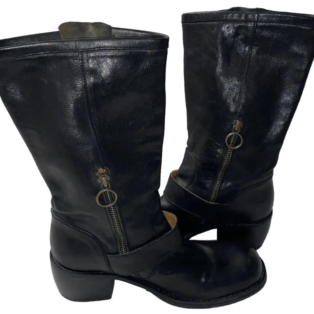 Fiorentini+Baker Mix Mik Moto Black Leather Boots 40/10. Fit true to size - Picture 2 of 16